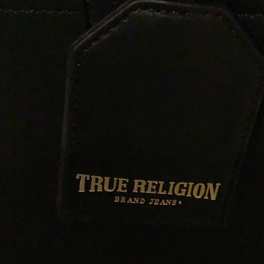 True Religion Black Leather satchel new with tag